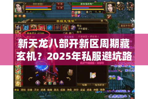 新天龙八部开新区周期藏玄机？2025年私服避坑路线图