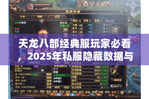 天龙八部经典服玩家必看，2025年私服隐藏数据与避坑路线