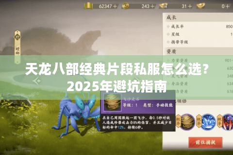 天龙八部经典片段私服怎么选？2025年避坑指南