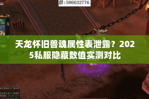 天龙怀旧兽魂属性表泄露?2025私服隐藏数值实测对比 天龙怀旧兽魂属性表泄露?2025私服隐藏数值实测对比