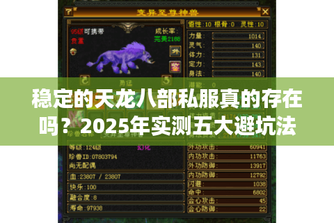 稳定的天龙八部私服真的存在吗？2025年实测五大避坑法则