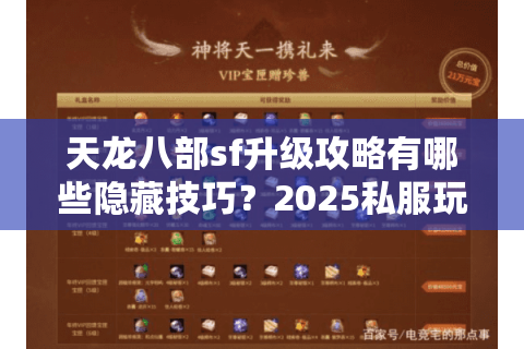 天龙八部sf升级攻略有哪些隐藏技巧？2025私服玩家必看指南
