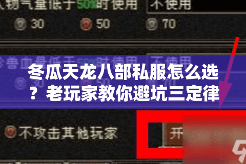 冬瓜天龙八部私服怎么选？老玩家教你避坑三定律