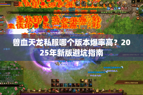 兽血天龙私服哪个版本爆率高？2025年新版避坑指南