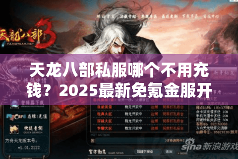 天龙八部私服哪个不用充钱？2025最新免氪金服开服实测报告