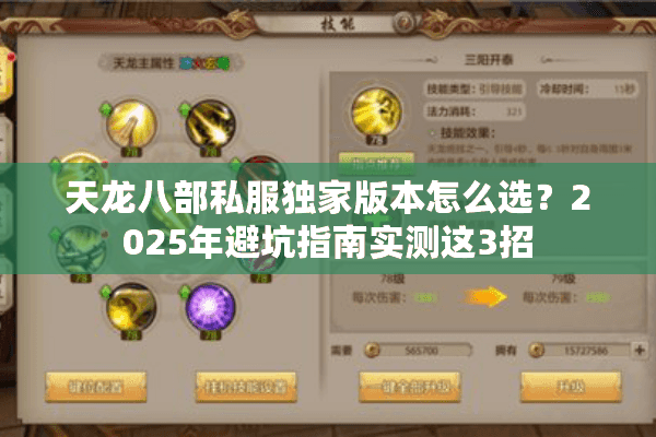 天龙八部私服独家版本怎么选？2025年避坑指南实测这3招