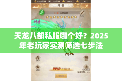 天龙八部私服哪个好？2025年老玩家实测筛选七步法