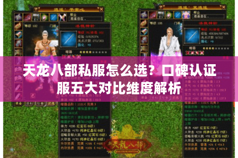 天龙八部私服怎么选？口碑认证服五大对比维度解析