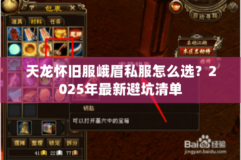 天龙怀旧服峨眉私服怎么选？2025年最新避坑清单
