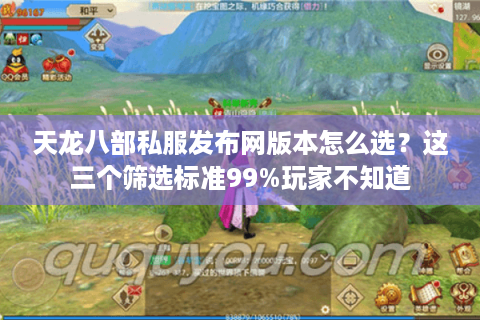 天龙八部私服发布网版本怎么选？这三个筛选标准99%玩家不知道