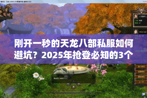 刚开一秒的天龙八部私服如何避坑？2025年抢登必知的3个真相