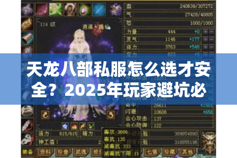 天龙八部私服怎么选才安全？2025年玩家避坑必看三大技巧