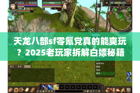 天龙八部sf零氪党真的能爽玩？2025老玩家拆解白嫖秘籍