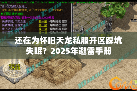 还在为怀旧天龙私服开区踩坑失眠？2025年避雷手册