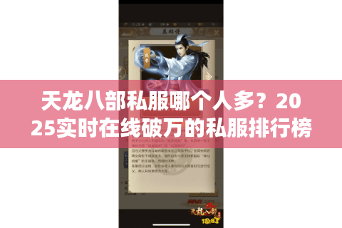天龙八部私服哪个人多？2025实时在线破万的私服排行榜