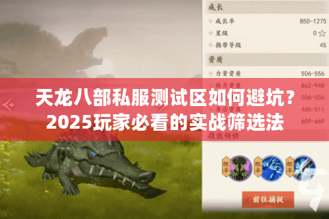 天龙八部私服测试区如何避坑？2025玩家必看的实战筛选法
