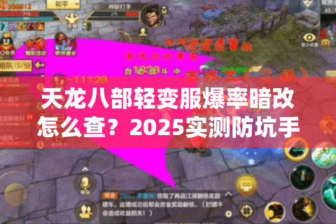 天龙八部轻变服爆率暗改怎么查？2025实测防坑手册