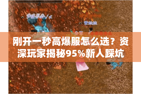 刚开一秒高爆服怎么选？资深玩家揭秘95%新人踩坑真相
