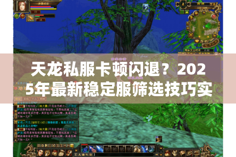 天龙私服卡顿闪退？2025年最新稳定服筛选技巧实测