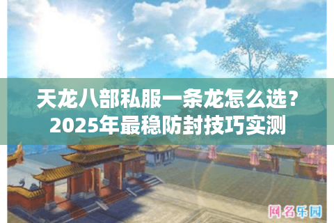 天龙八部私服一条龙怎么选？2025年最稳防封技巧实测