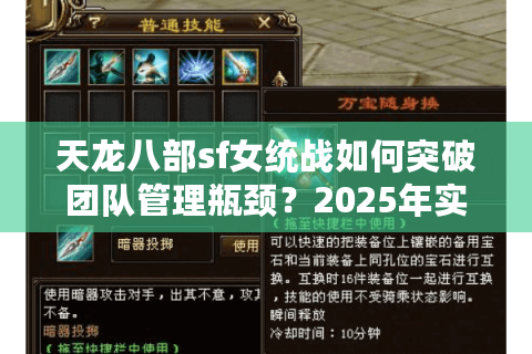 天龙八部sf女统战如何突破团队管理瓶颈？2025年实战经验公开