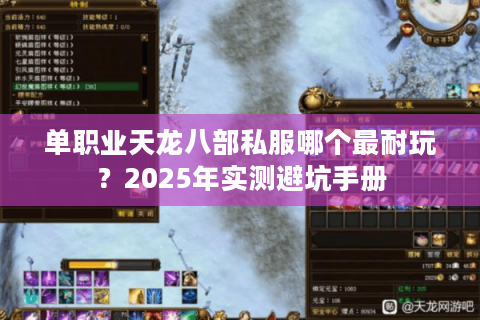 单职业天龙八部私服哪个最耐玩？2025年实测避坑手册
