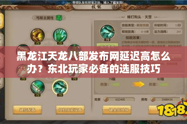 黑龙江天龙八部发布网延迟高怎么办？东北玩家必备的选服技巧