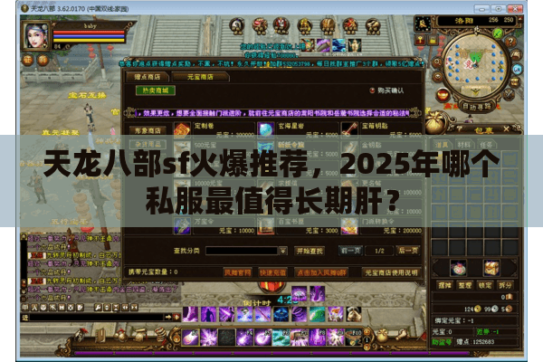 天龙八部sf火爆推荐，2025年哪个私服最值得长期肝？