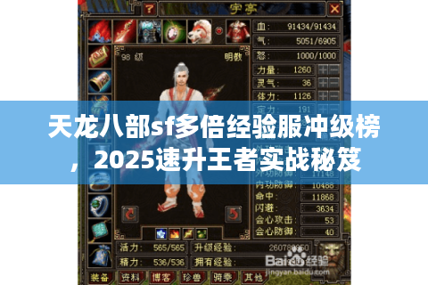 天龙八部sf多倍经验服冲级榜，2025速升王者实战秘笈