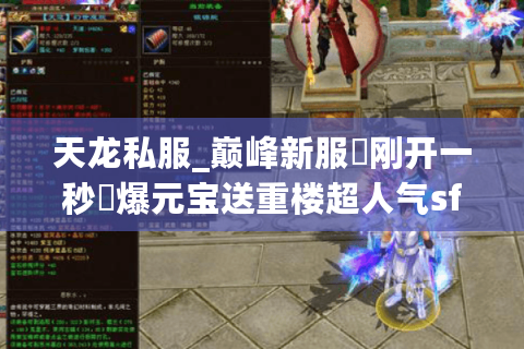 天龙私服_巅峰新服▷刚开一秒◁爆元宝送重楼超人气sf大全