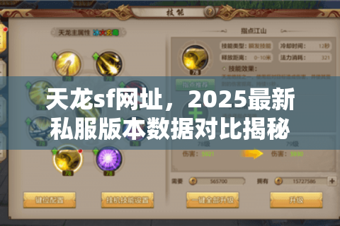 天龙sf网址，2025最新私服版本数据对比揭秘