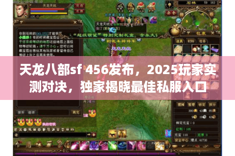 天龙八部sf 456发布,2025玩家实测对决,独家揭晓最佳私服入口 天龙八部sf 456发布,2025玩家实测对决,独家揭晓最佳私服入口
