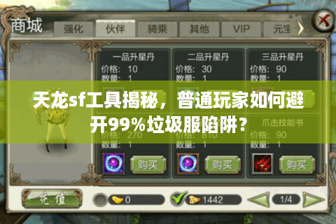 天龙sf工具揭秘，普通玩家如何避开99%垃圾服陷阱？