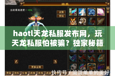 haotl天龙私服发布网，玩天龙私服怕被骗？独家秘籍带你飞！