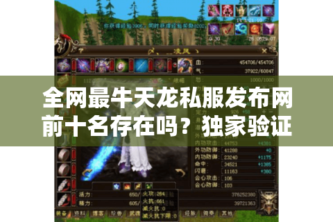 全网最牛天龙私服发布网前十名存在吗？独家验证这五个关键指标