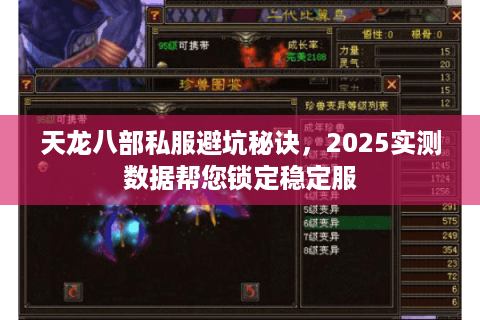 天龙八部私服避坑秘诀，2025实测数据帮您锁定稳定服