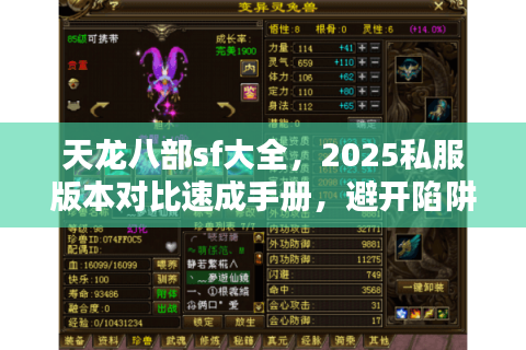 天龙八部sf大全，2025私服版本对比速成手册，避开陷阱直奔巅峰