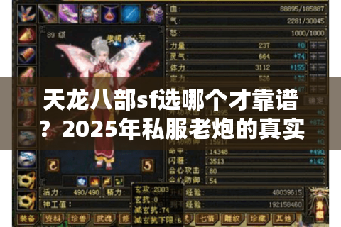 天龙八部sf选哪个才靠谱？2025年私服老炮的真实避坑术