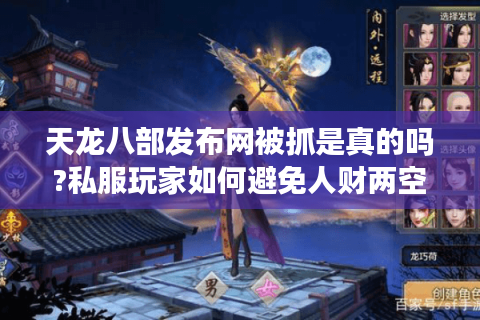 天龙八部发布网被抓是真的吗?私服玩家如何避免人财两空?
