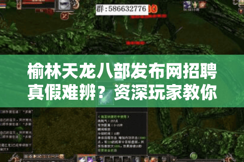榆林天龙八部发布网招聘真假难辨？资深玩家教你三招避坑指南