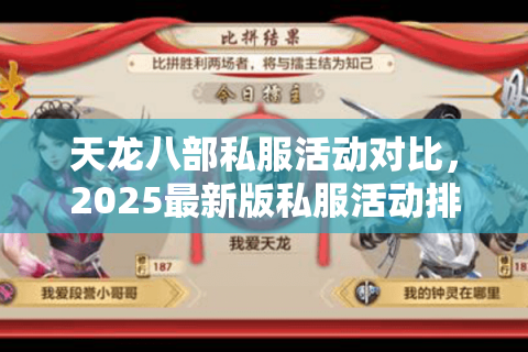 天龙八部私服活动对比,2025最新版私服活动排名与收益解析 天龙八部私服活动对比,2025最新版私服活动排名与收益解析