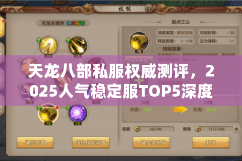 天龙八部私服权威测评,2025人气稳定服TOP5深度解析 天龙八部私服权威测评,2025人气稳定服TOP5深度解析