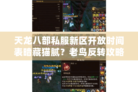 天龙八部私服新区开放时间表暗藏猫腻?老鸟反转攻略速抢首发 天龙八部私服新区开放时间表暗藏猫腻?老鸟反转攻略速抢首发