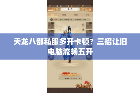 天龙八部私服多开卡顿？三招让旧电脑流畅五开