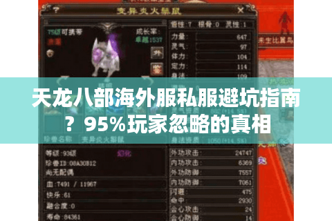 天龙八部海外服私服避坑指南?95%玩家忽略的真相 天龙八部海外服私服避坑指南?95%玩家忽略的真相