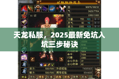 天龙私服，2025最新免坑入坑三步秘诀