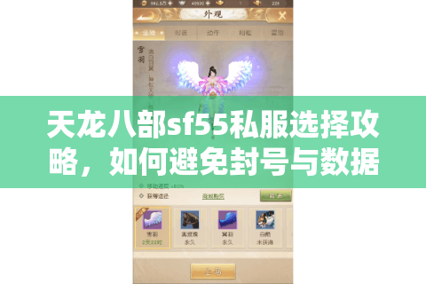 天龙八部sf55私服选择攻略，如何避免封号与数据丢失？