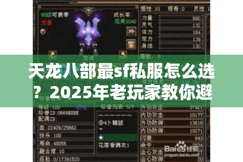 天龙八部最sf私服怎么选？2025年老玩家教你避坑攻略