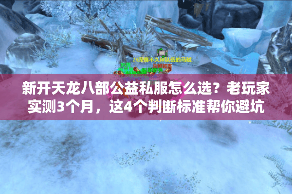 新开天龙八部公益私服怎么选？老玩家实测3个月，这4个判断标准帮你避坑