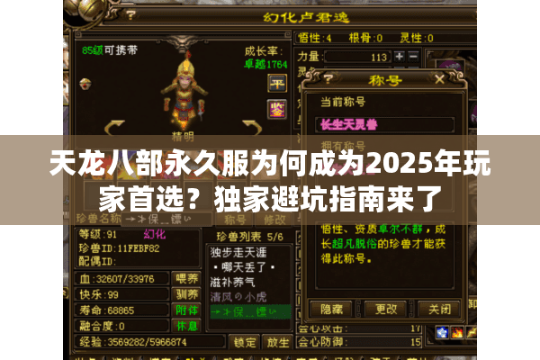 天龙八部永久服为何成为2025年玩家首选？独家避坑指南来了